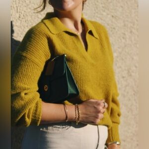 Everlane Mustard Sweater with Collar M